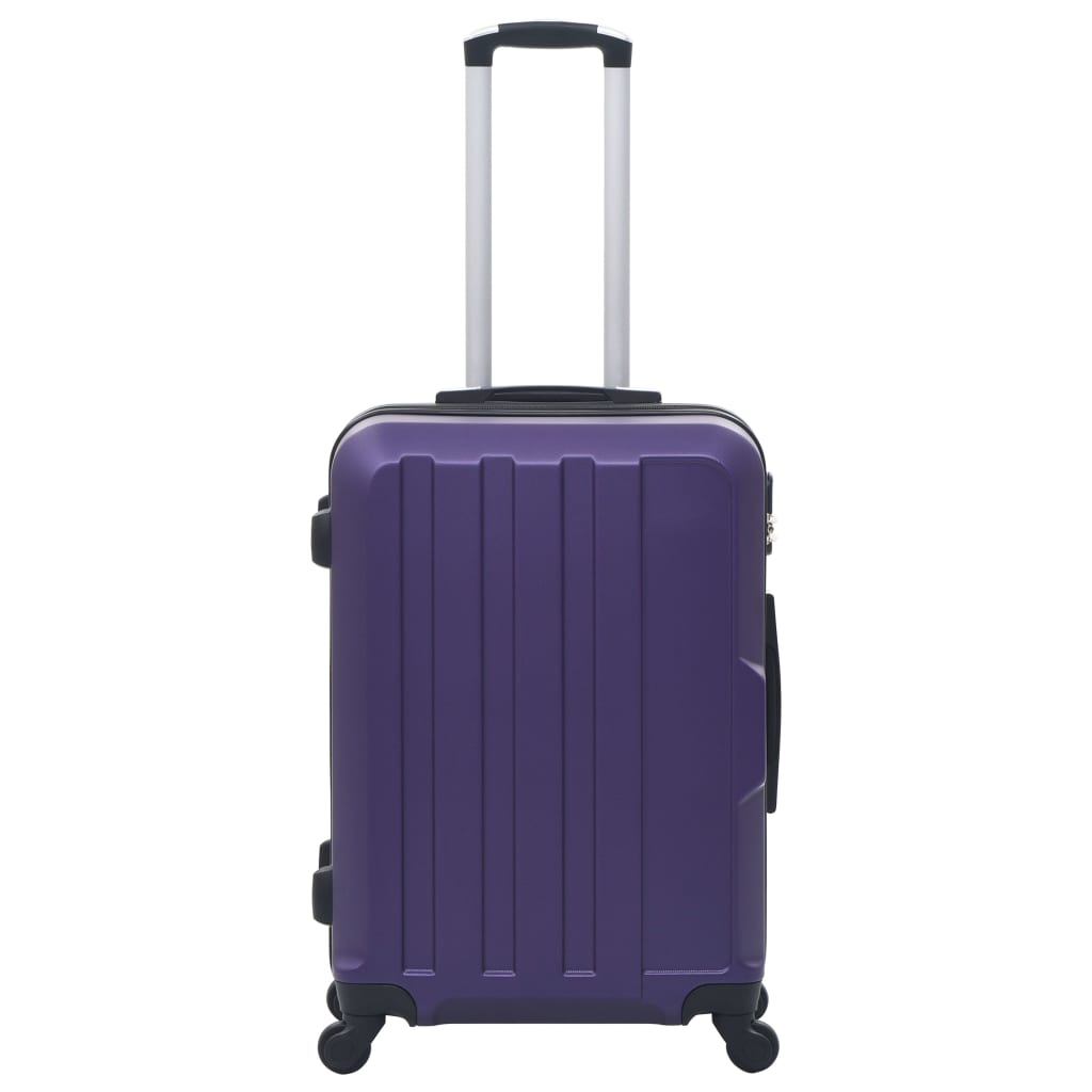 vidaXL Hardcase Trolley Set 3 pcs Purple ABS