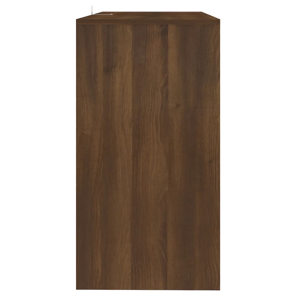 vidaXL Console Table Brown Oak 35"x16.1"x30.1" Engineered Wood