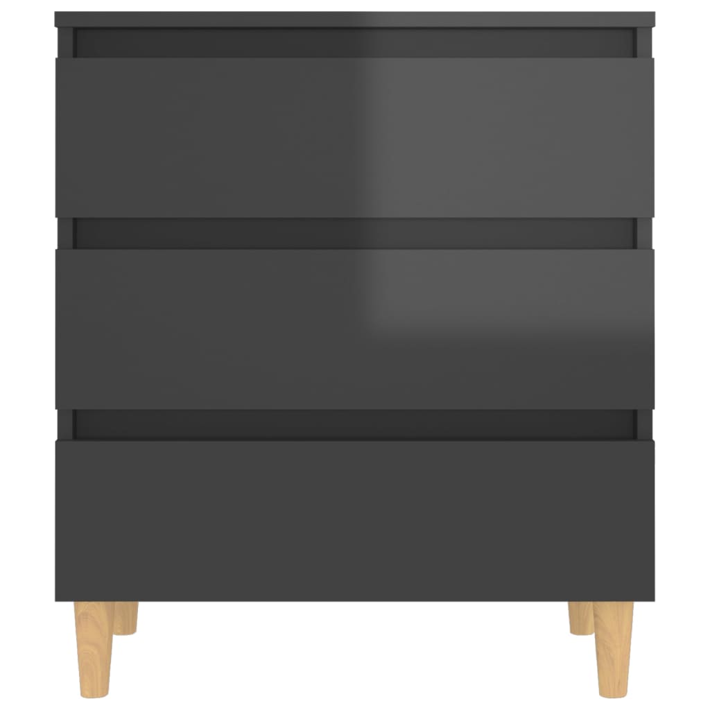 vidaXL Sideboard High Gloss Gray 23.6"x13.8"x27.2" Chipboard