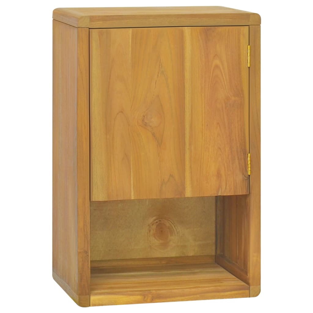 vidaXL Wall-mounted Bathroom Cabinet 17.7"x11.8"x27.6" Solid Wood Teak