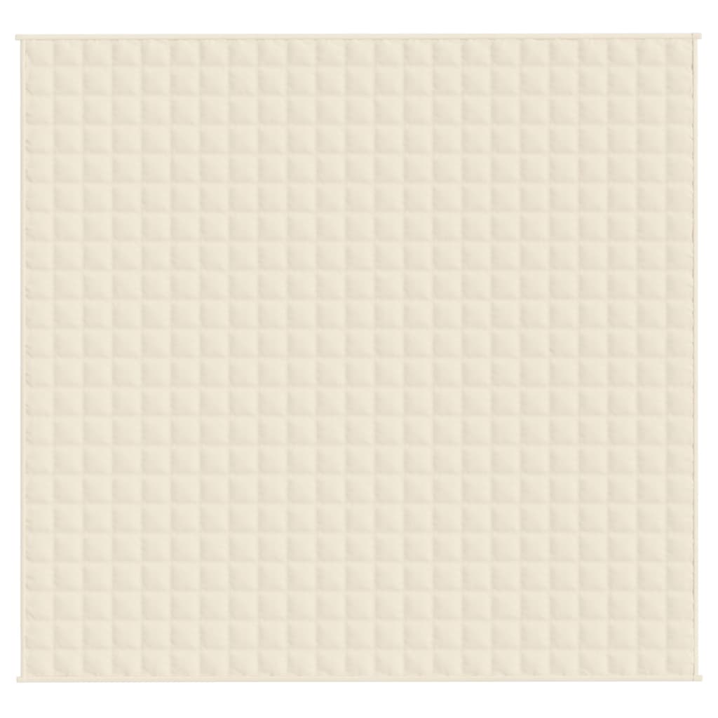 vidaXL Weighted Blanket Light Cream 86.6"x92.5" 24.3 lb Fabric