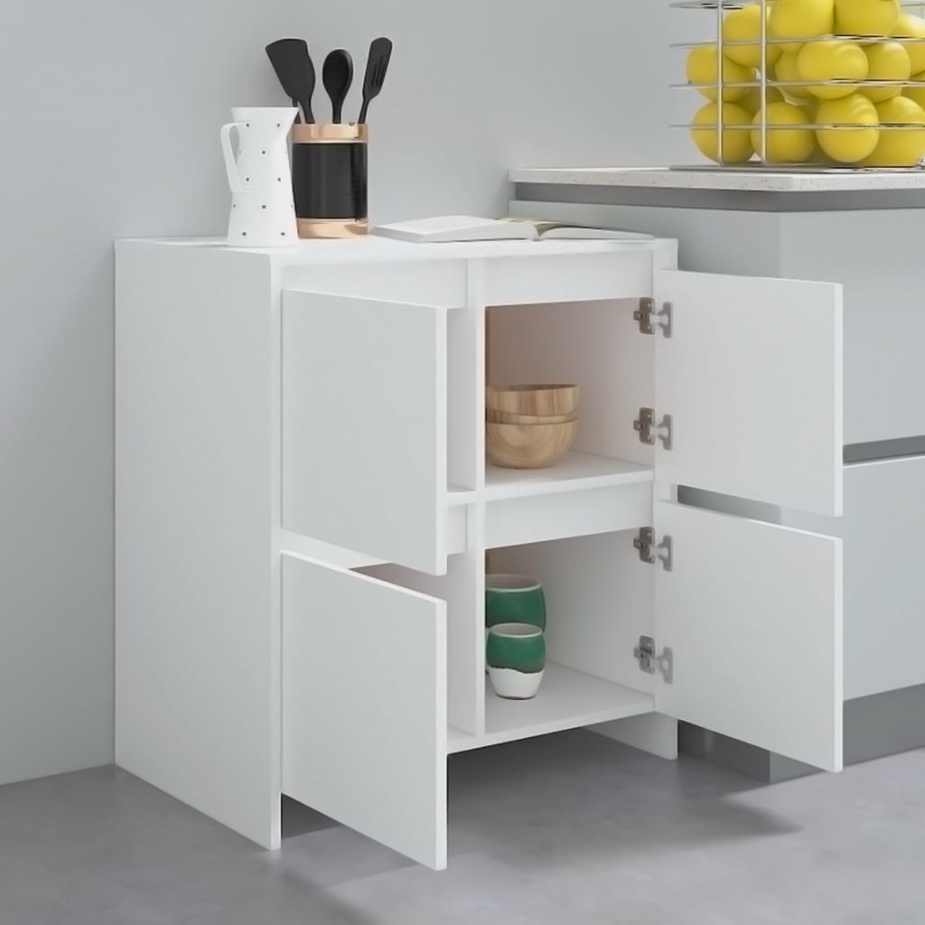 vidaXL Sideboard White 27.6"x16.1"x29.5" Engineered Wood