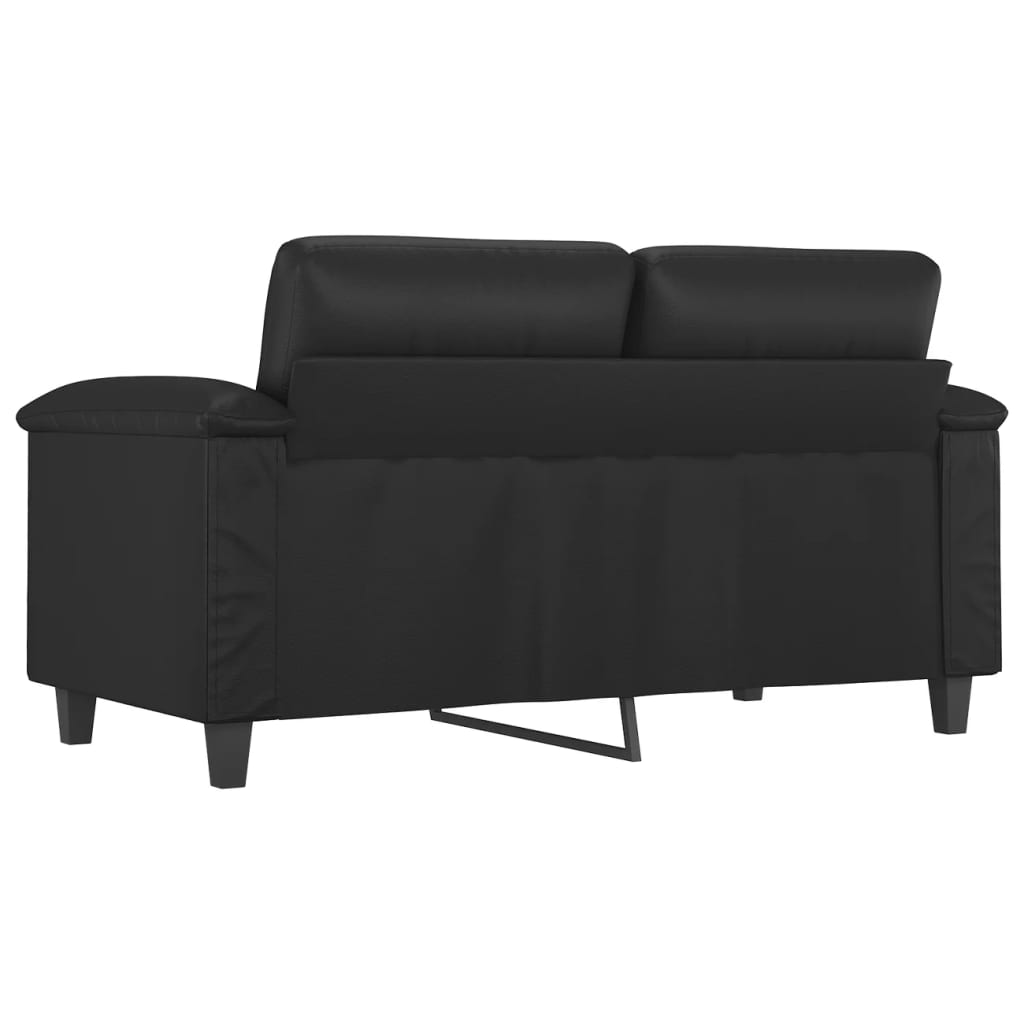 vidaXL 2-Seater Sofa Black 47.2" Faux Leather