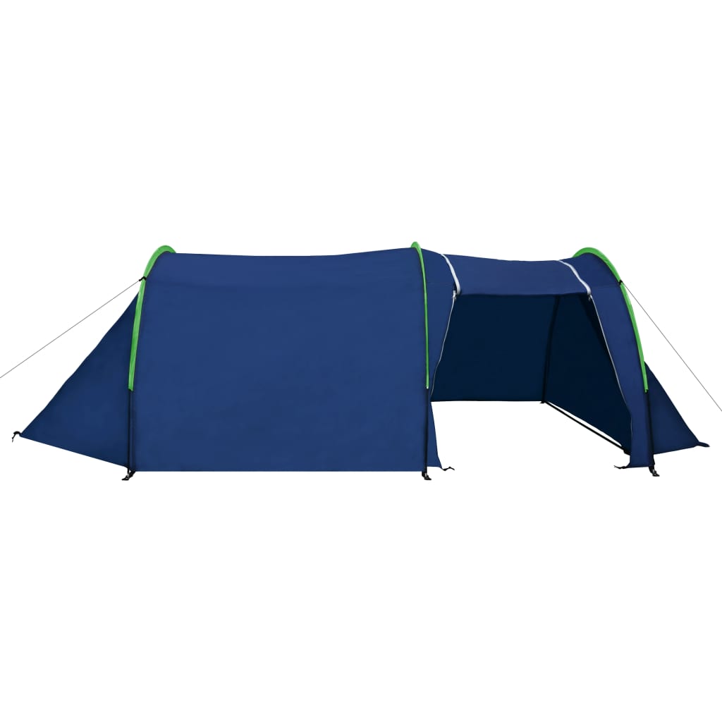 Waterproof Camping Tent 4 Persons Navy Blue/Green