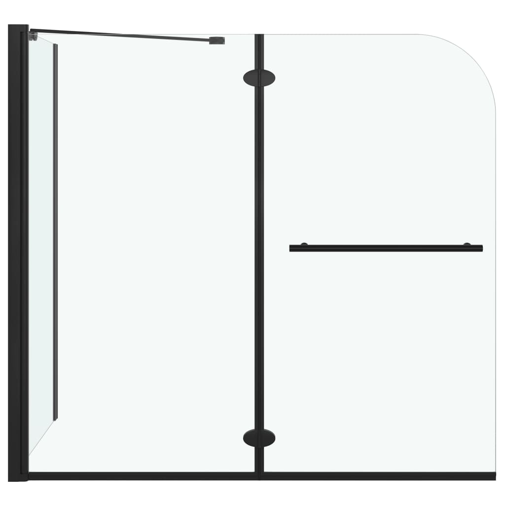 vidaXL Bi-Folding Shower Enclosure ESG 47.2"x26.8"x51.2" Black