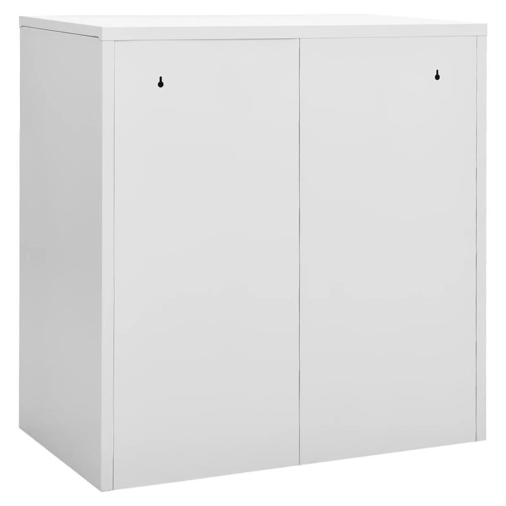 vidaXL Locker Cabinets 2 pcs Light Gray and Red 35.4"x17.7"x36.4" Steel