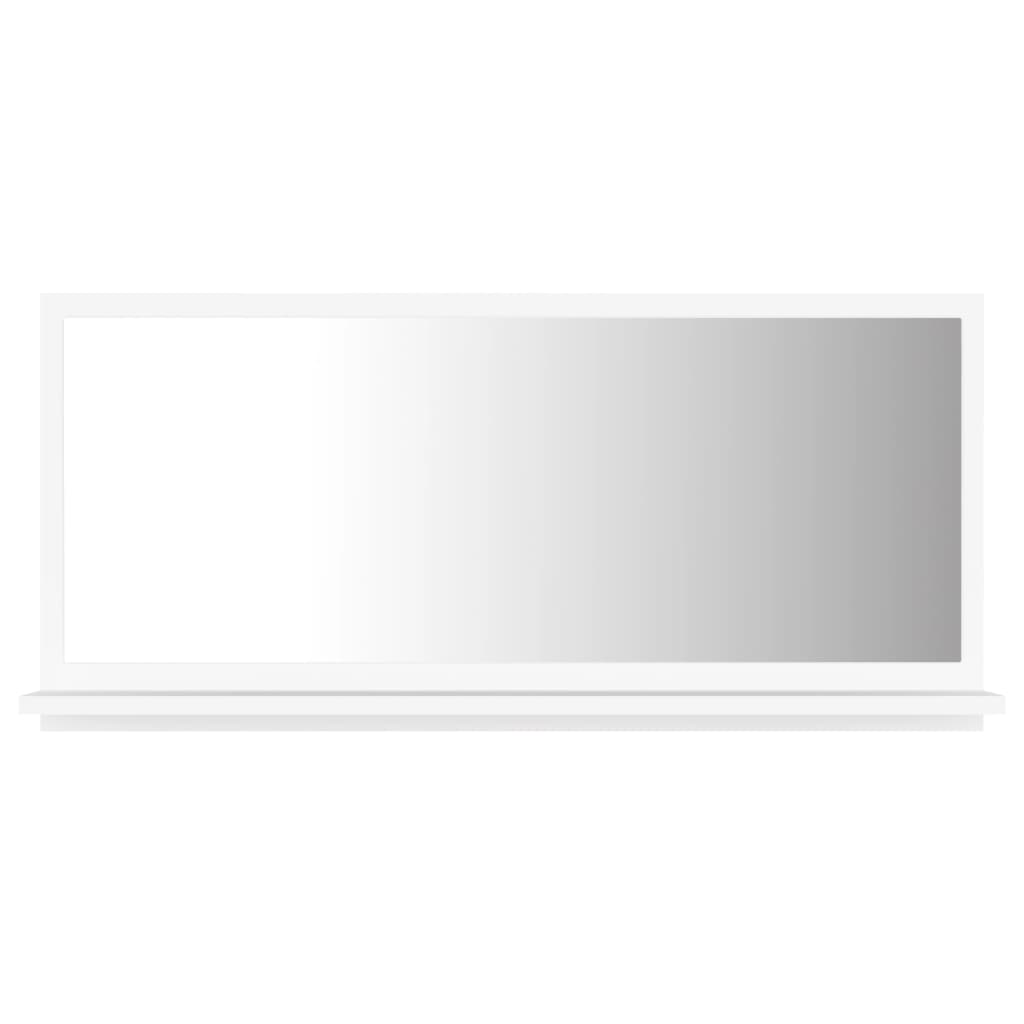 vidaXL Bathroom Mirror White 31.5"x4.1"x14.6" Engineered Wood