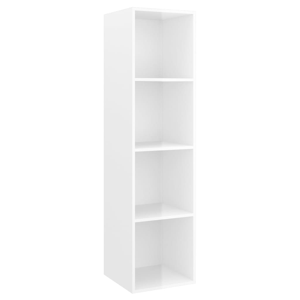 vidaXL 5 Piece TV Stand Set High Gloss White Engineered Wood