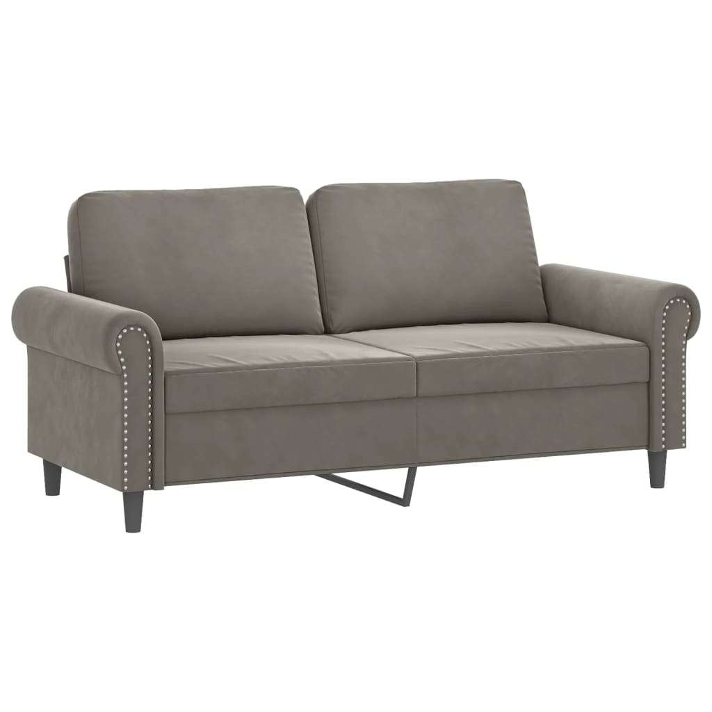 vidaXL 2-Seater Sofa Light Gray 55.1" Velvet