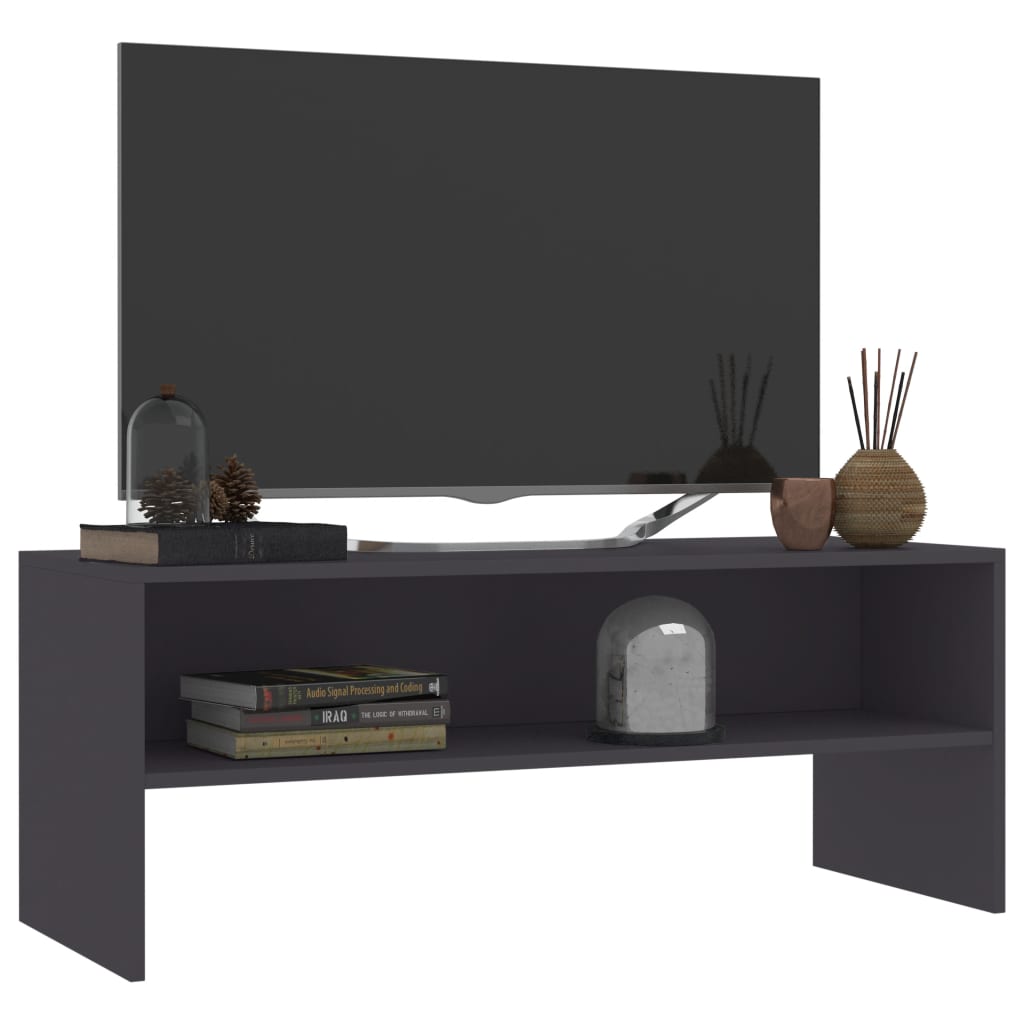 vidaXL TV Cabinet Gray 39.4"x15.7"x15.7" Engineered Wood