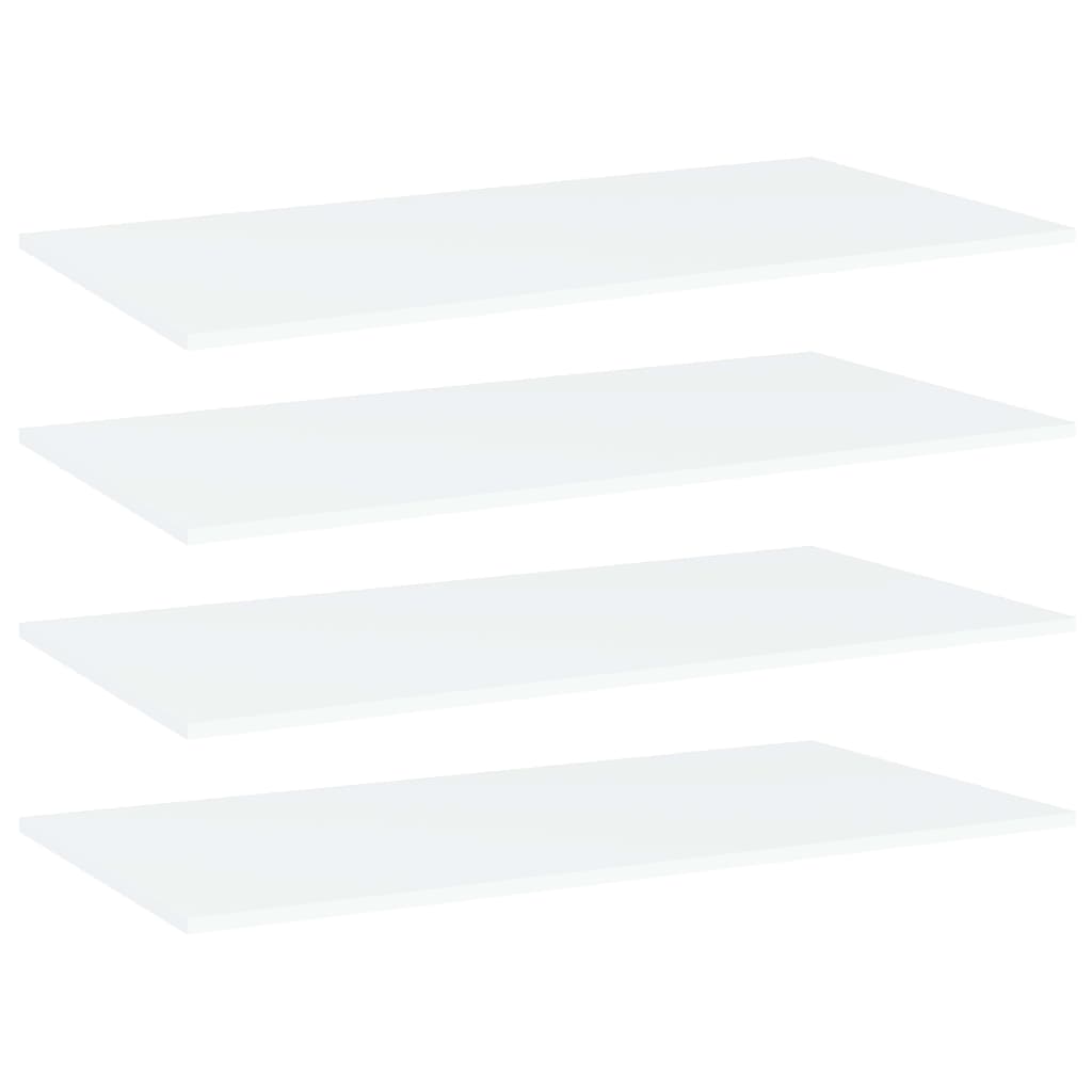 vidaXL Bookshelf Boards 4 pcs White 31.5"x7.9"x0.6" Chipboard
