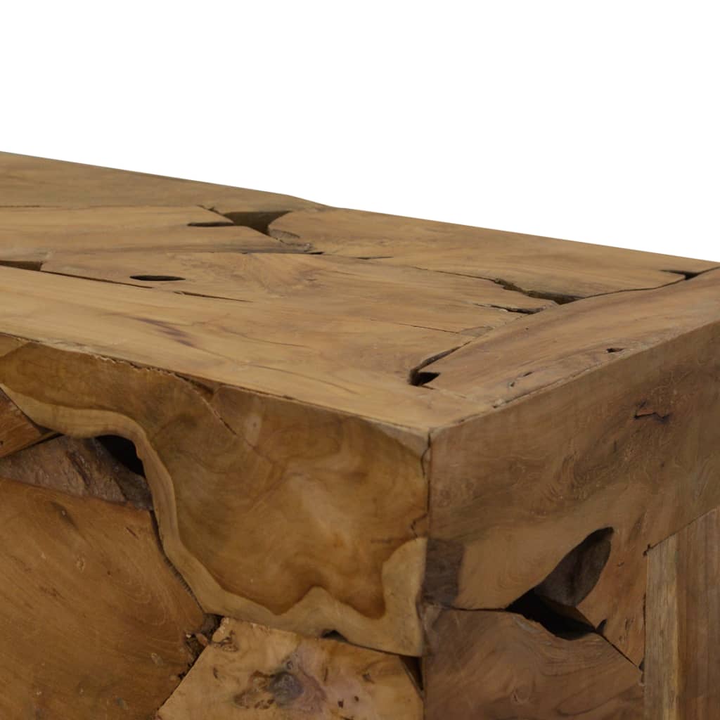 vidaXL Coffee Table Teak Resin 35.4"x19.7"x11.8"