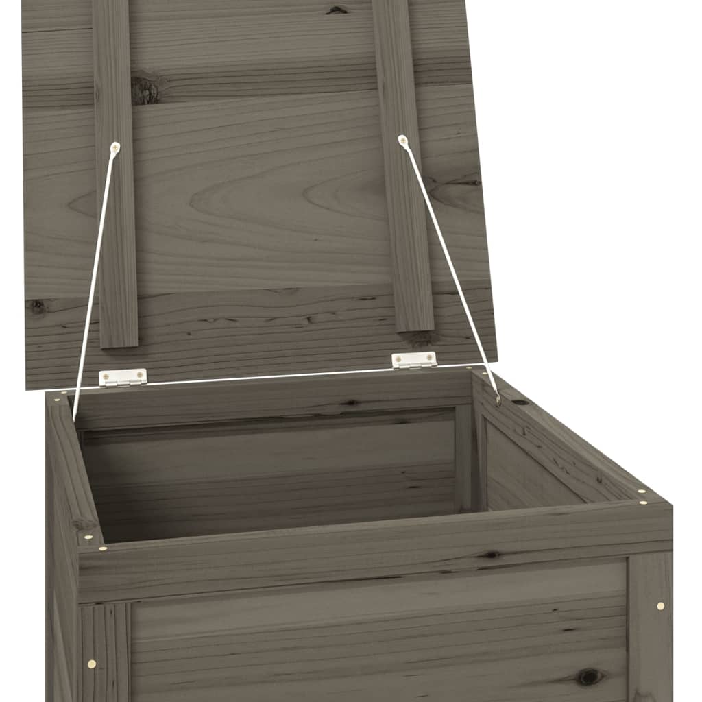 vidaXL Patio Cushion Box Anthracite 19.7"x19.7"x22" Solid Wood Fir
