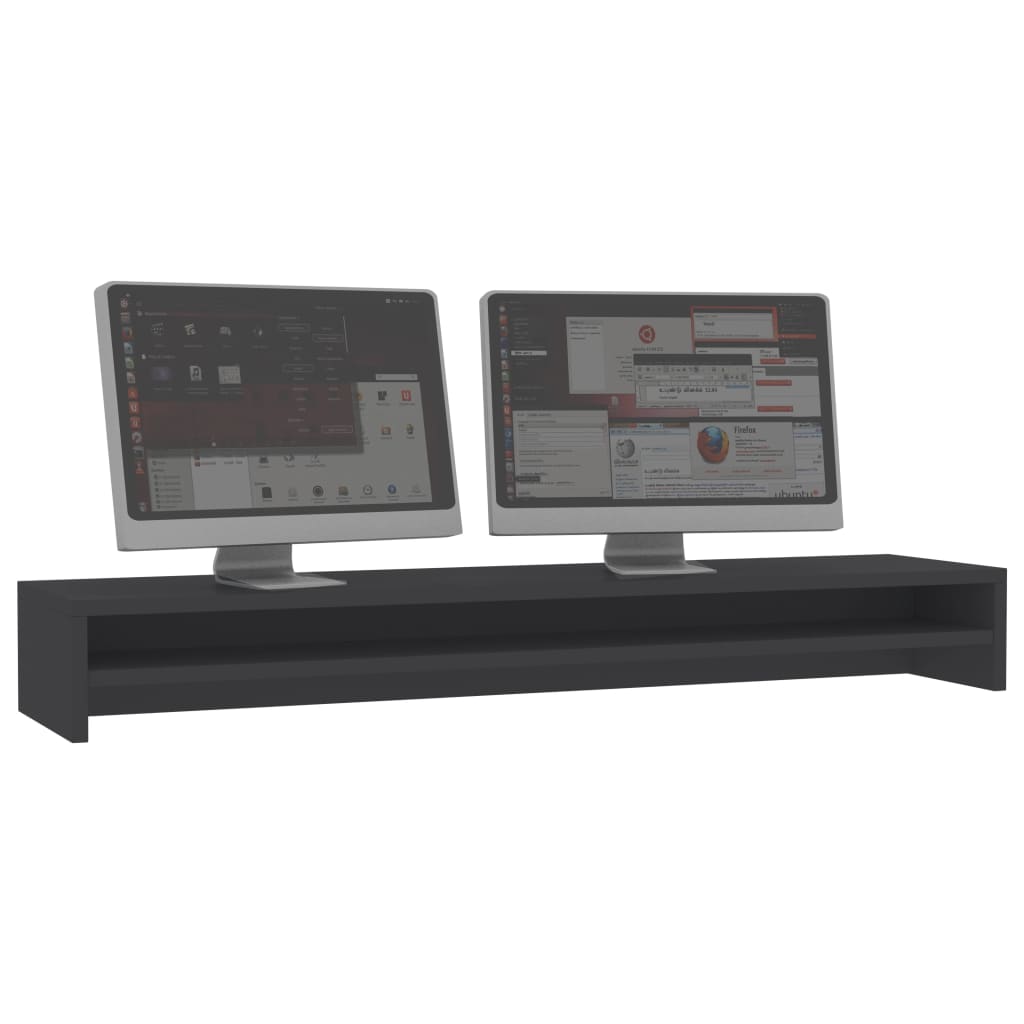 vidaXL Monitor Stand Gray 39.4"x9.4"x5.1" Engineered Wood
