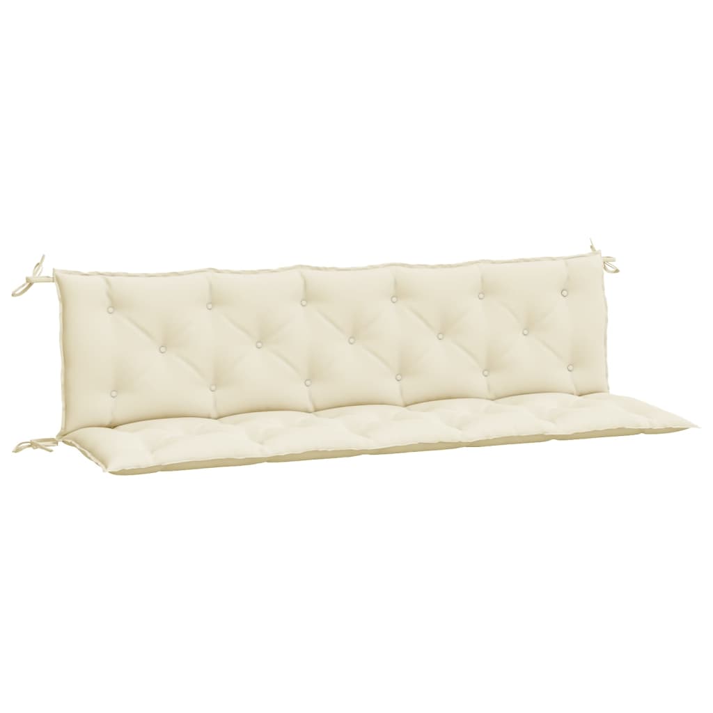 vidaXL Garden Bench Cushions 2pcs Cream White 70.9"x19.7"x2.8" Oxford Fabric
