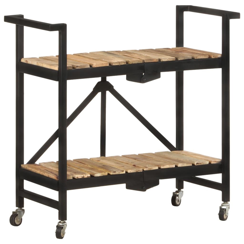 vidaXL Kitchen Trolley 34.2"x14.2"x31.9" Solid Mango Wood