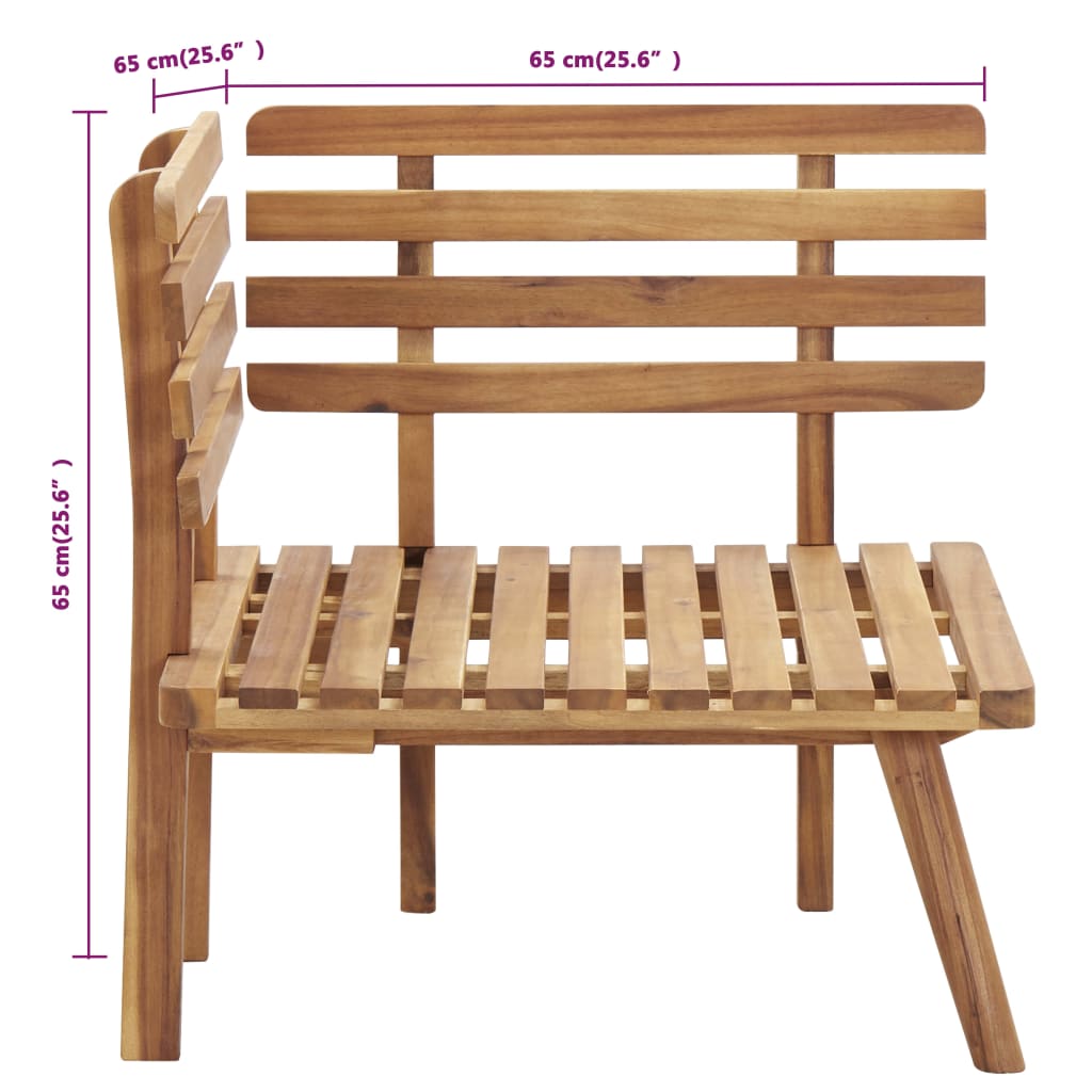 vidaXL 5 Piece Patio Lounge Set Solid Wood Acacia