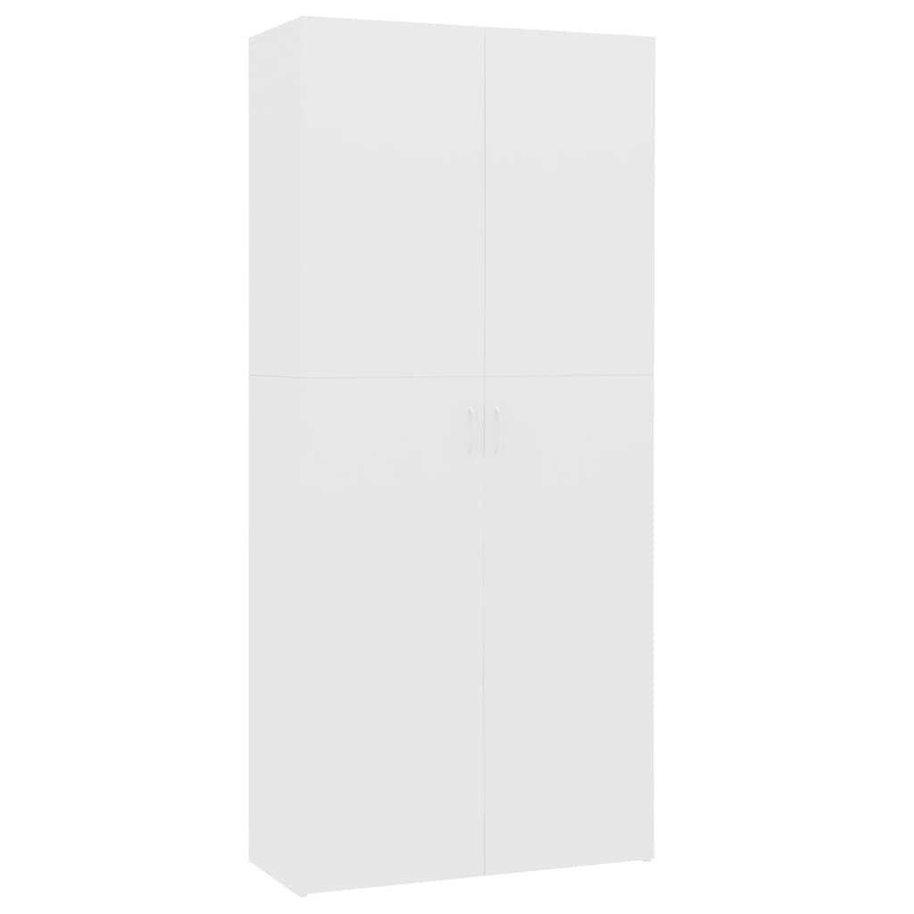vidaXL Shoe Cabinet White 31.5"x14"x70.9" Chipboard