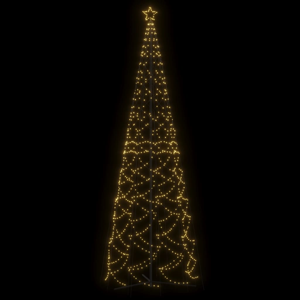 vidaXL Christmas Cone Tree Warm White 1400 LEDs 5x16 ft