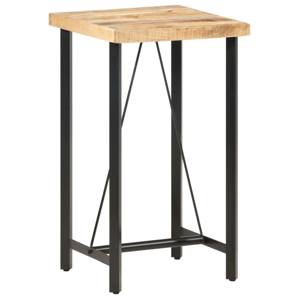 vidaXL Bar Table 23.6"x23.6"x42.1" Rough Mango Wood