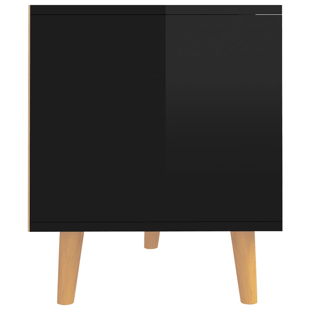 vidaXL TV Stand High Gloss Black 35.4"x15.7"x19.1" Engineered Wood