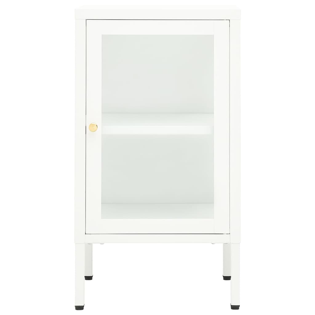 vidaXL Sideboard 15"x13.8"x27.6" Metal and Glass