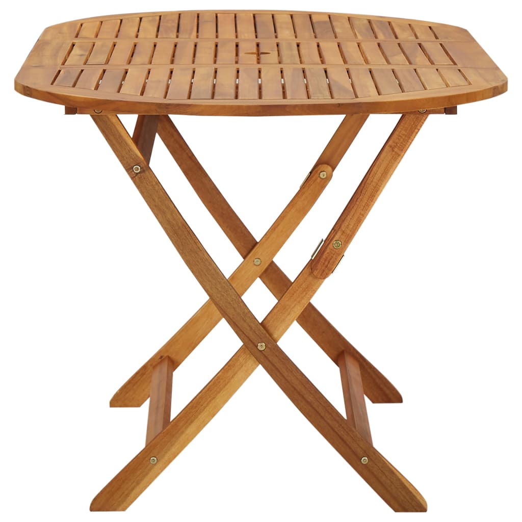 vidaXL Patio Table 62.9"x33.4"x29.5" Solid Acacia Wood