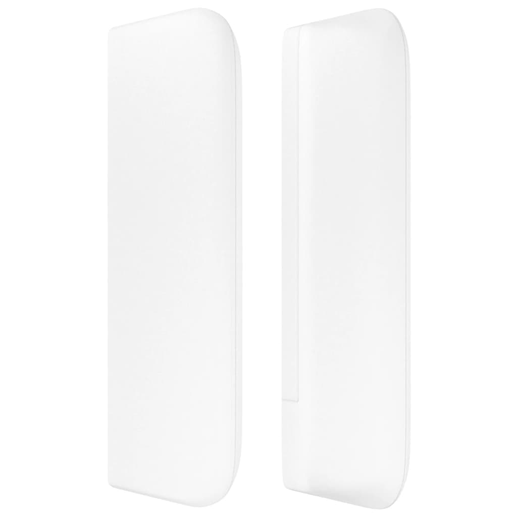 vidaXL Headboard with Ears White 64.2"x6.3"x30.7"/34.6" Faux Leather