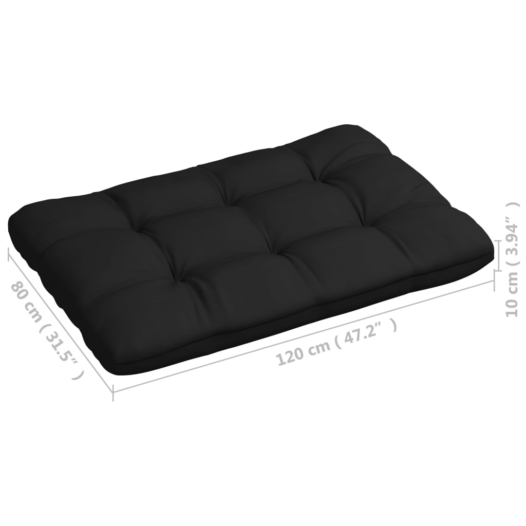 vidaXL Pallet Sofa Cushions 7 pcs Black