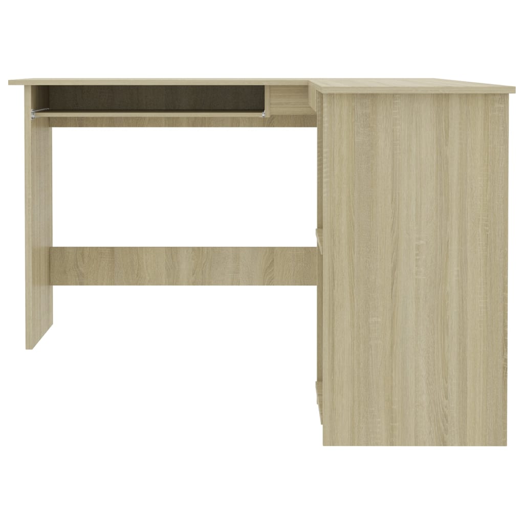 vidaXL L-Shaped Corner Desk Sonoma Oak 47.2"x55.1"x29.5" Chipboard
