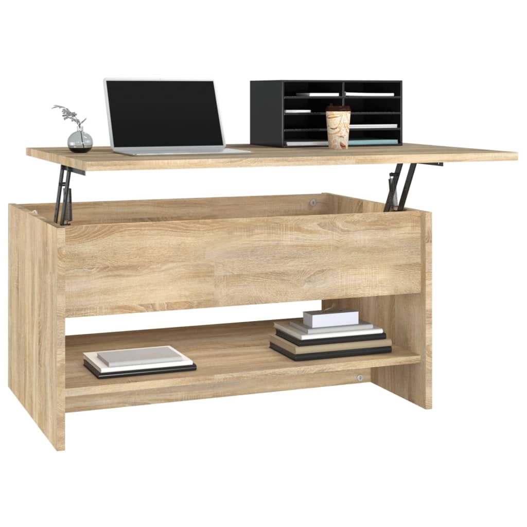 vidaXL Coffee Table Sonoma Oak 31.5"x19.7"x15.7" Engineered Wood