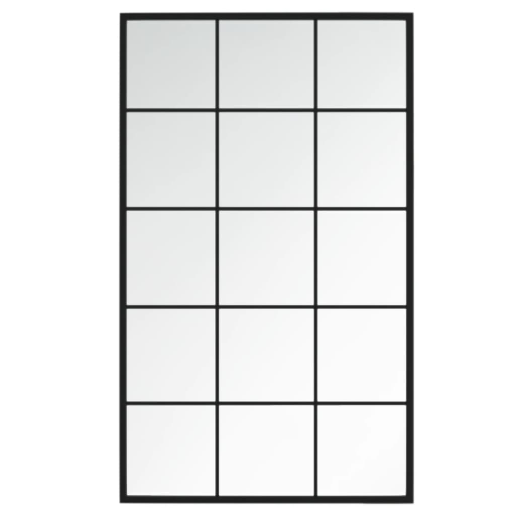 vidaXL Wall Mirror Black 39.4"x23.6" Metal
