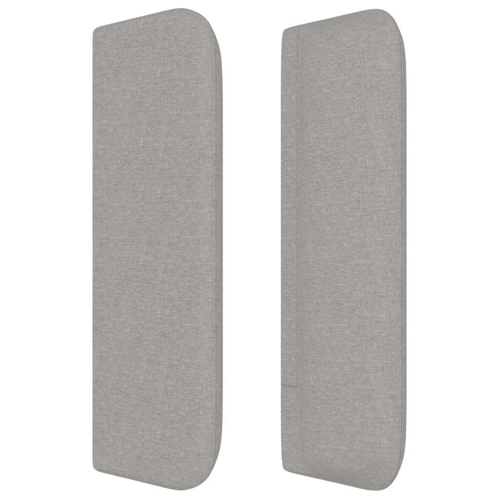 vidaXL Headboard with Ears Light Gray 79.9"x6.3"x30.7"/34.6" Fabric