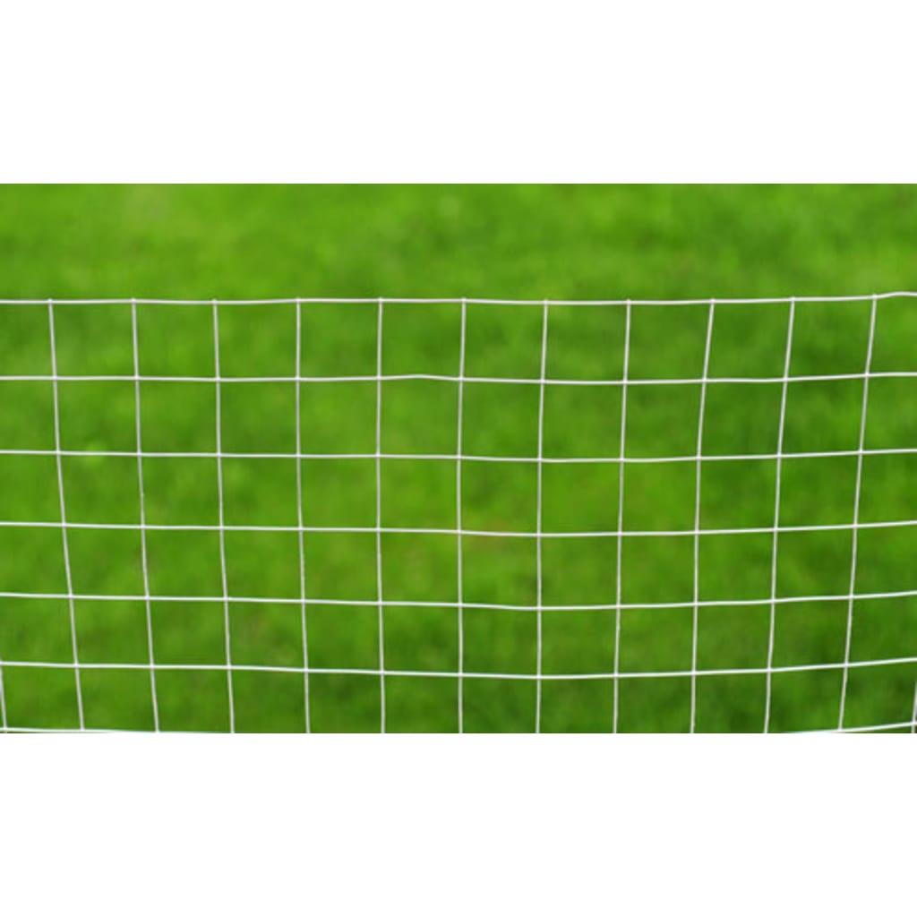 vidaXL Chicken Wire Fence Galvanized Steel 32.8'x3.3' Silver