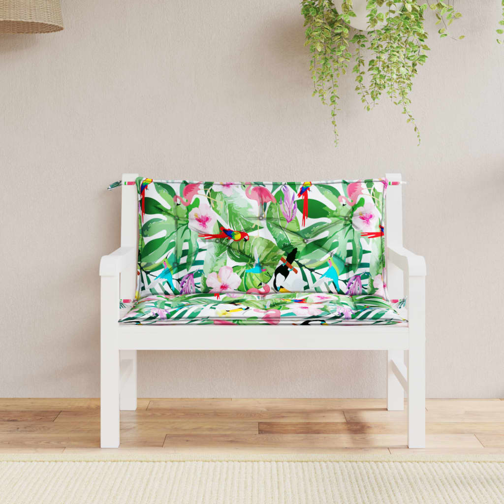 vidaXL Garden Bench Cushions 2pcs Multicolor 39.4"x19.7"x2.8" Fabric