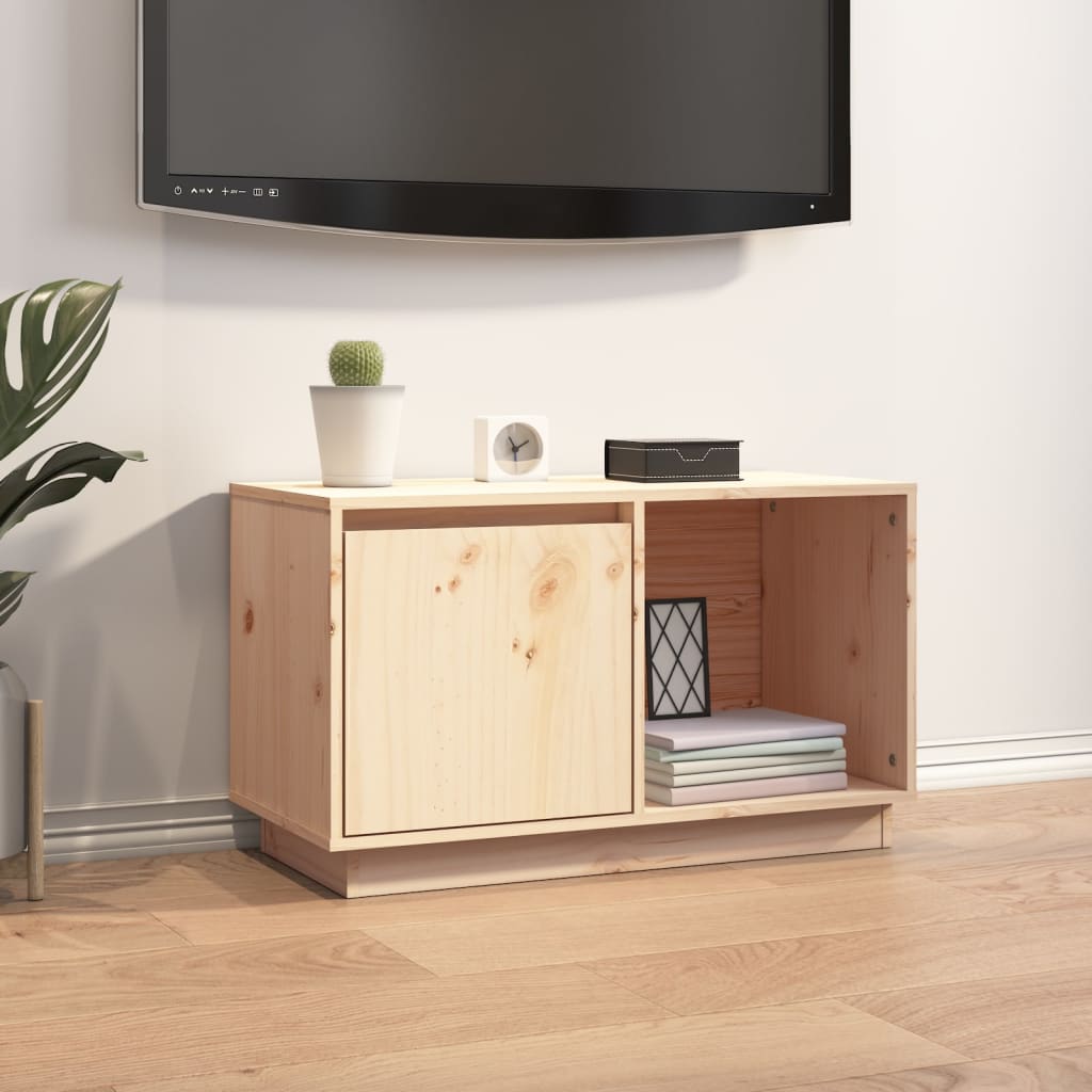 vidaXL TV Stand 29.1"x13.8"x17.3" Solid Wood Pine