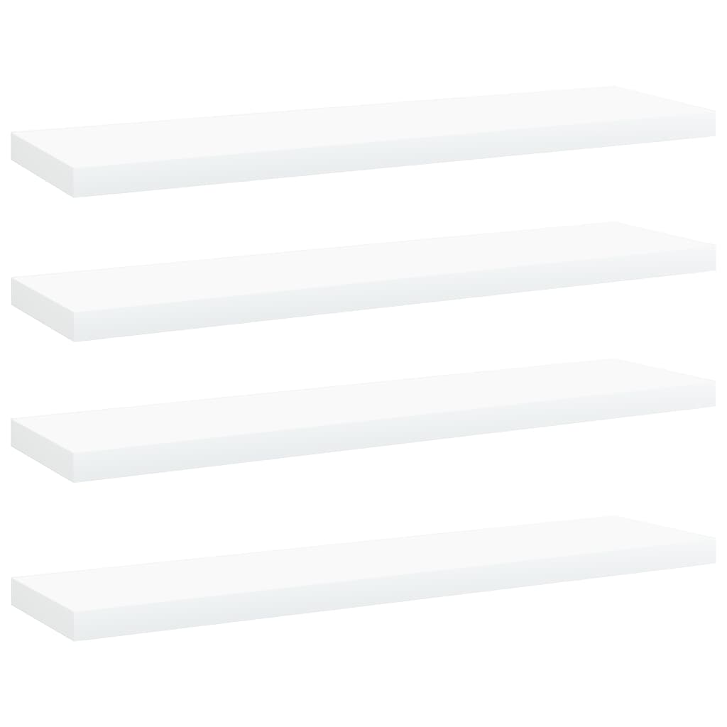 805122 vidaXL Bookshelf Boards 4 pcs White 40x10x1,5 cm Chipboard