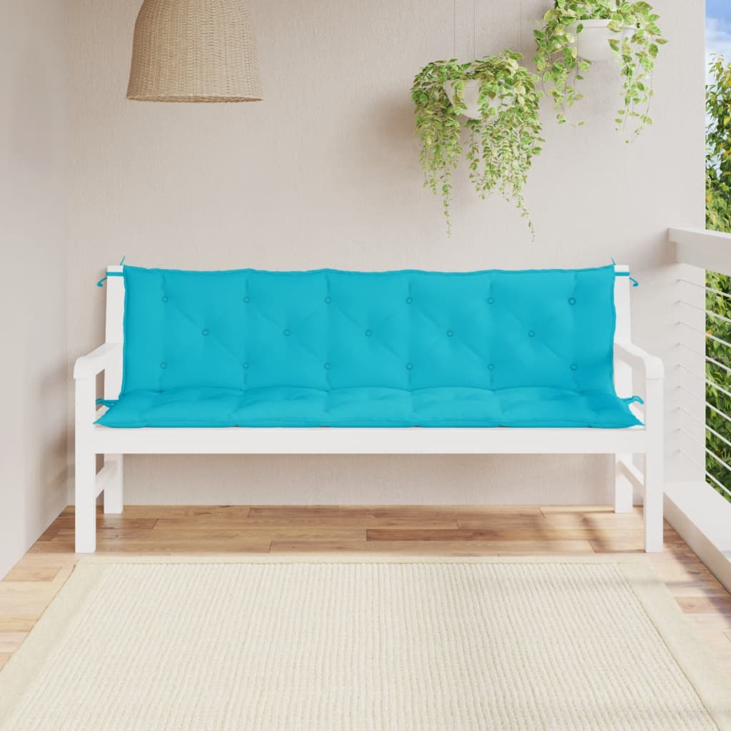 vidaXL Garden Bench Cushions 2 pcs Turquoise Oxford Fabric