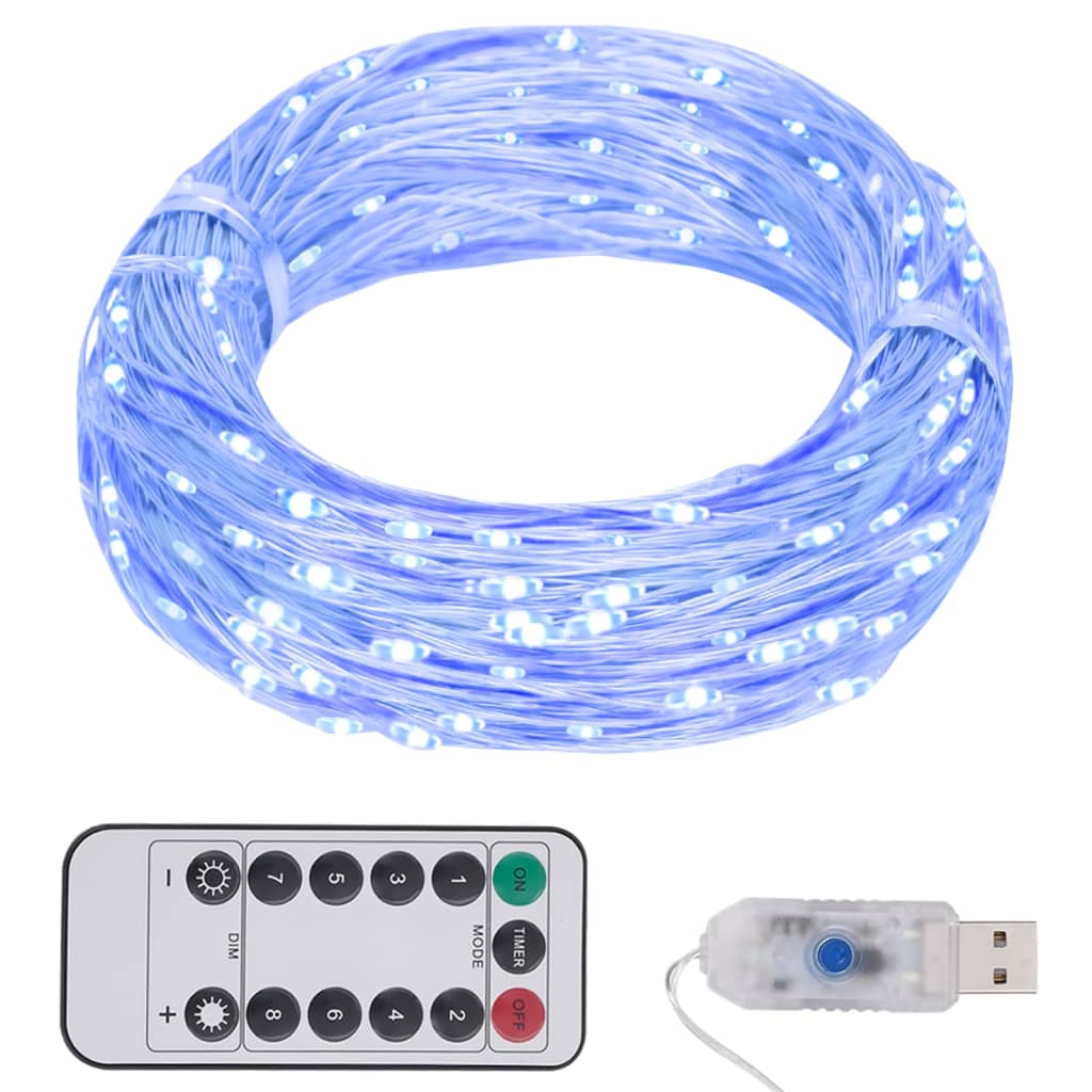 vidaXL LED String with 300 LEDs Blue 98.4'