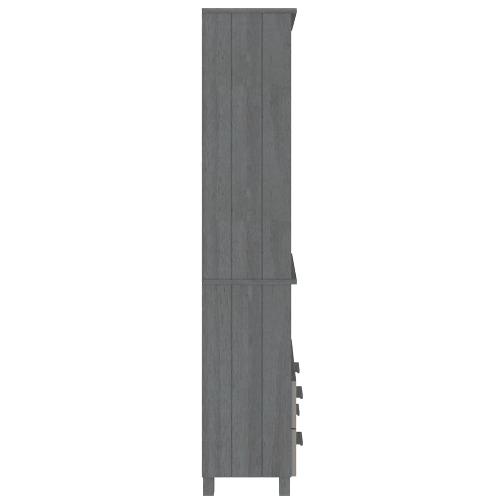 vidaXL Highboard HAMAR Solid Wood Pine Dark Gray