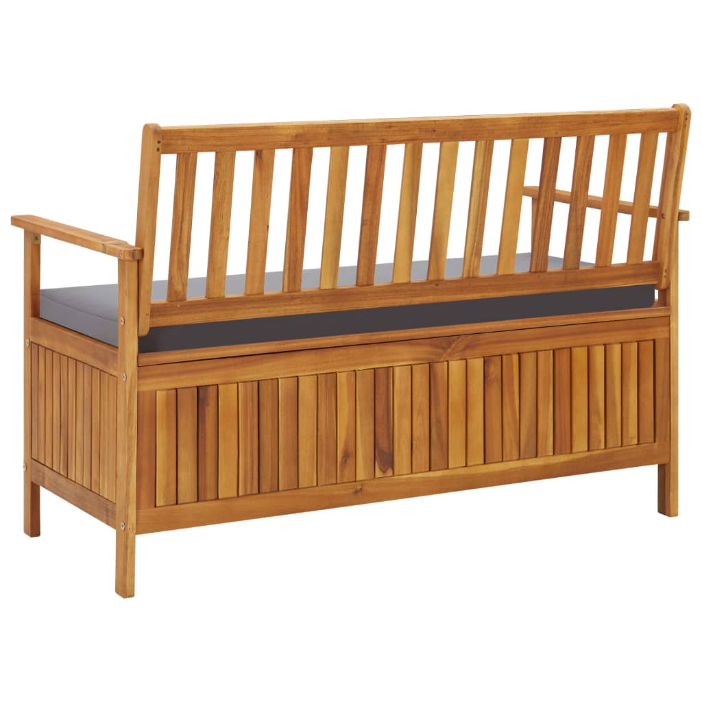 vidaXL Patio Storage Bench 47.2" Solid Acacia Wood