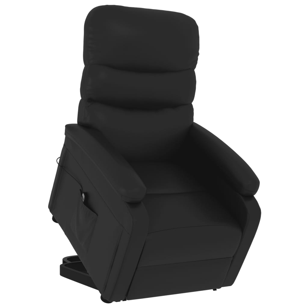 vidaXL Stand-up Recliner Black Faux Leather