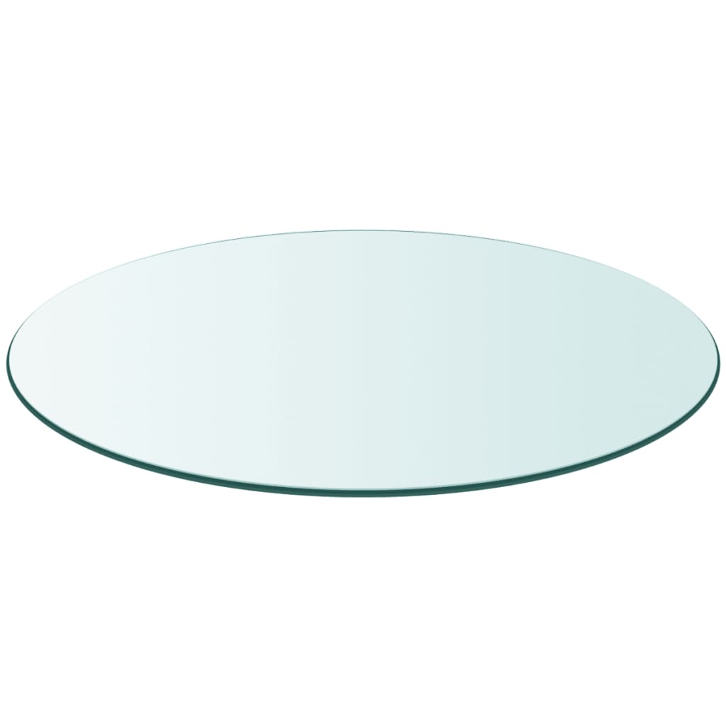 vidaXL Table Top Tempered Glass Round 31.5"