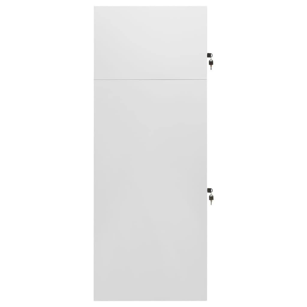 vidaXL Saddle Cabinet Light Gray 20.9"x20.9"x55.1" Steel