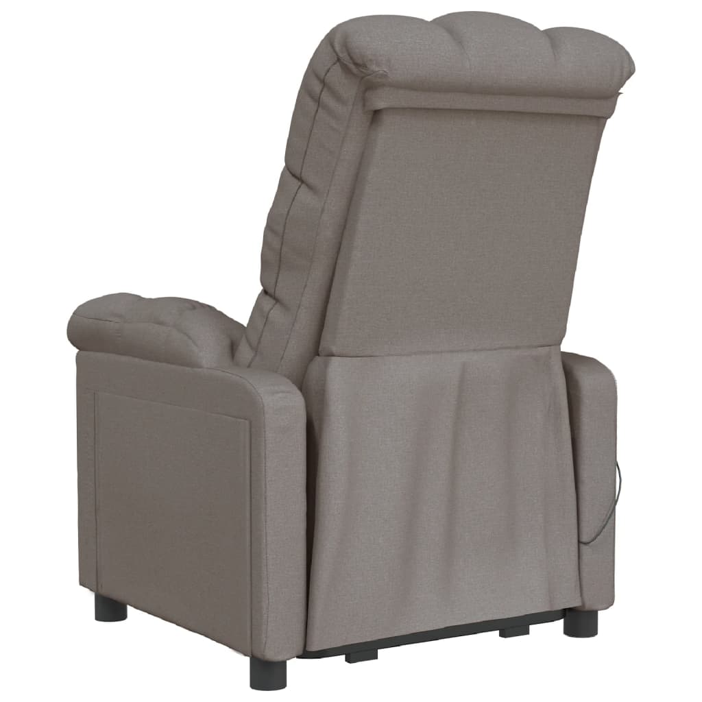 vidaXL Massage Chair Taupe Fabric