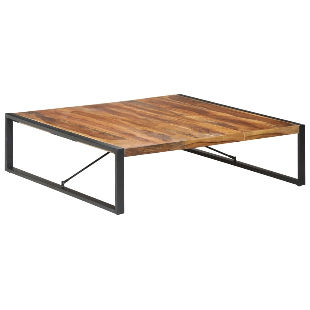 vidaXL Coffee Table 55.1"x55.1"x15.7" Solid Wood with Sheesham Finish