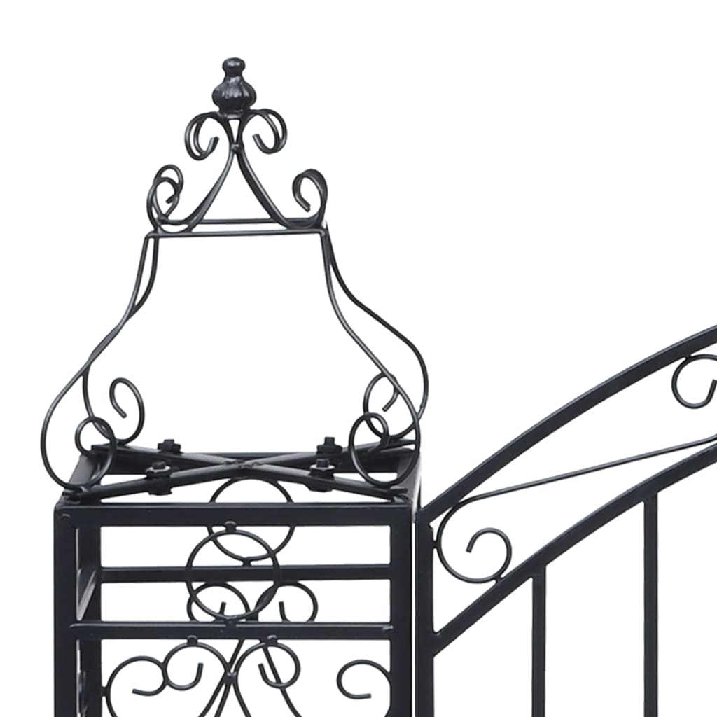 vidaXL Ornamental Garden Gate Wrought Iron 48"x8.1"x39.4"