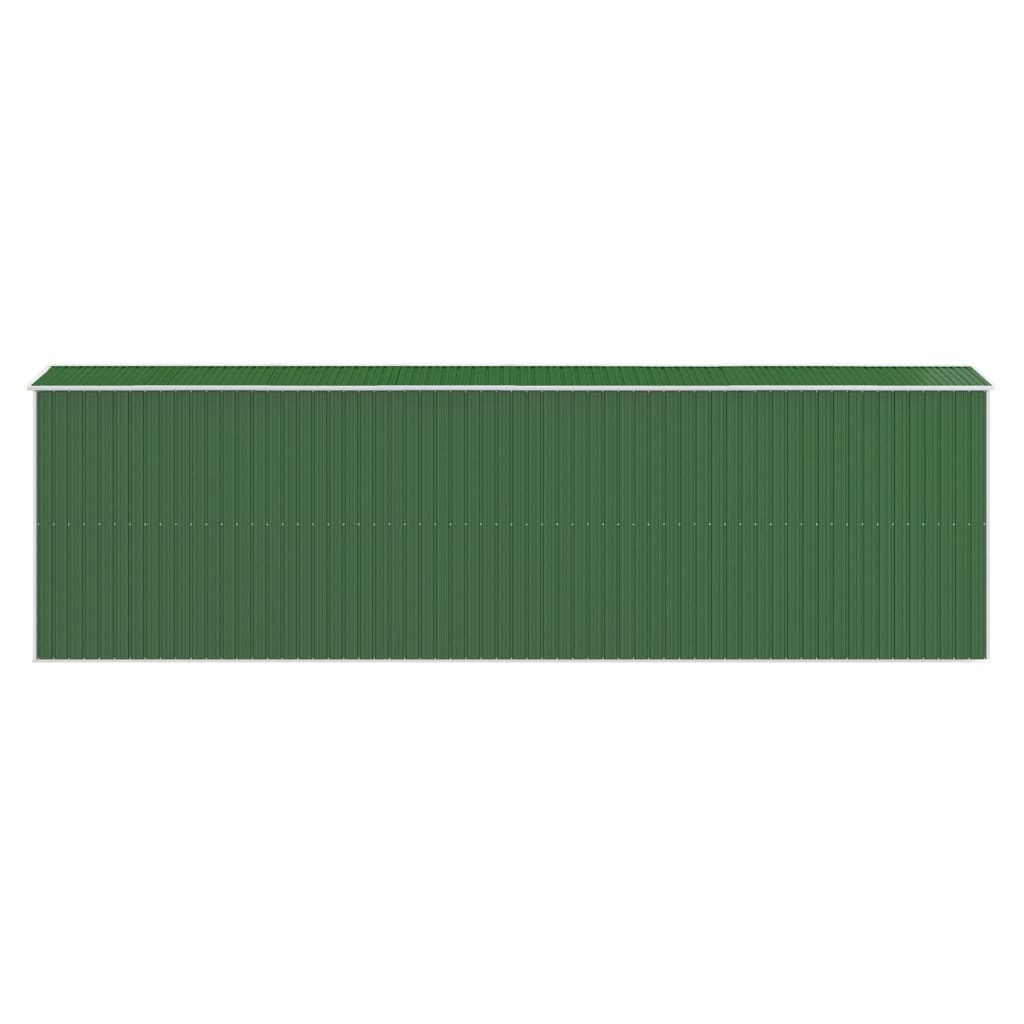 vidaXL Garden Shed Green 75.6"x238.6"x87.8" Galvanized Steel