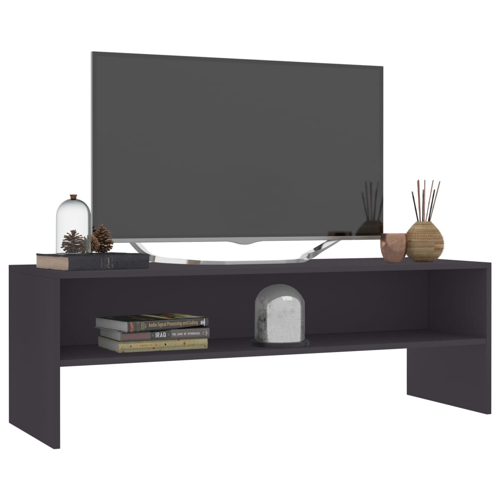 vidaXL TV Stand Gray 47.2"x15.7"x15.7" Engineered Wood