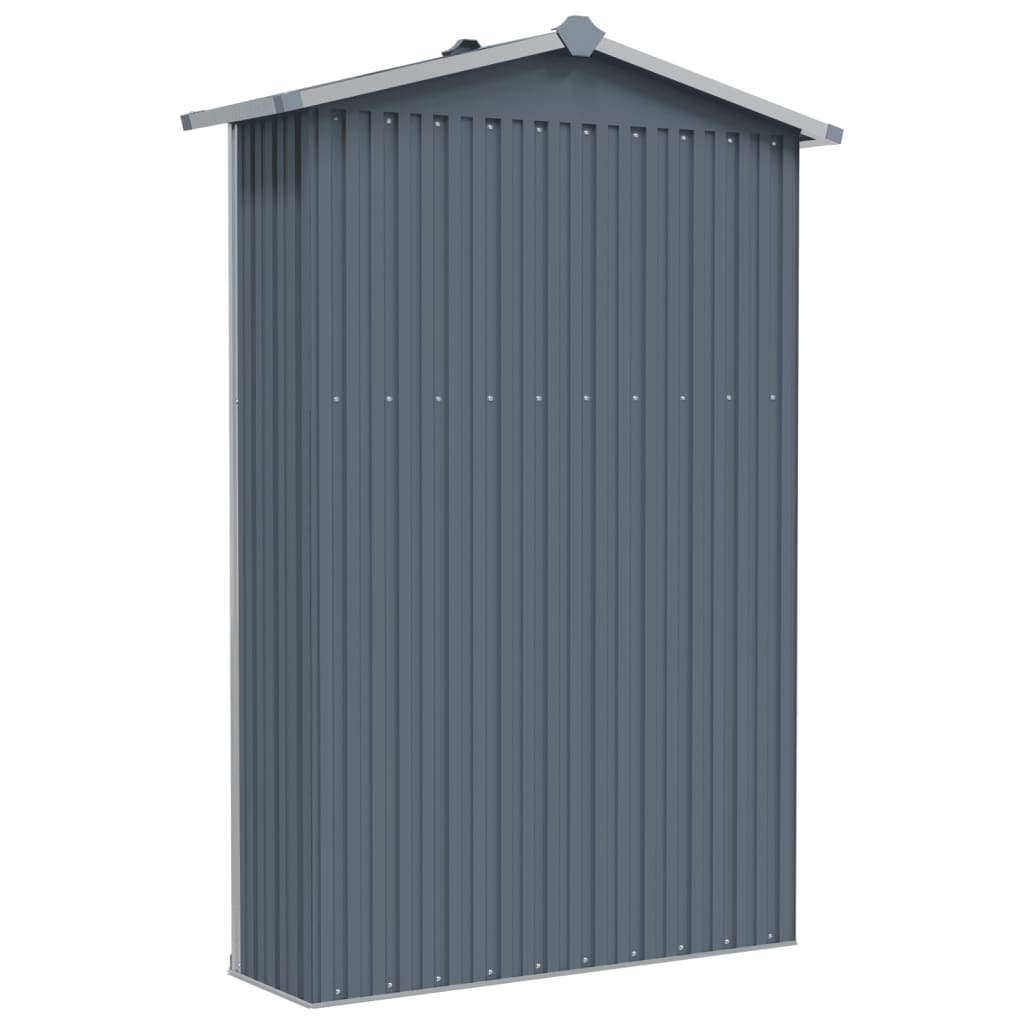 vidaXL Garden Shed Gray 45.7"x17.7"x68.9" Galvanized Steel